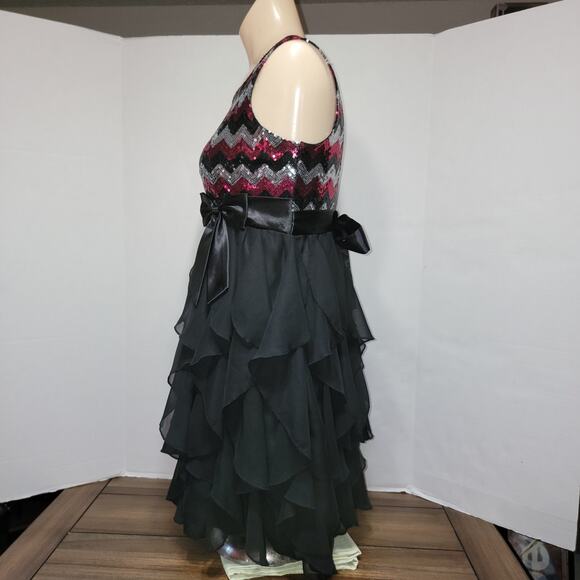 American Princess Girls Party Dress w/ Sequin Top, Multi-Layer Skirt - Size 14 - Picture 5 of 10